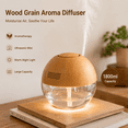 thumbnail image 2 of FORU Wood Grain Water Filtration Aroma Diffuser, 25dB Quiet Operation, LED Light, Odor Eliminator for Pets Home Bedroom, 2 of 9