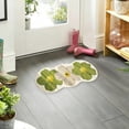 thumbnail image 4 of 1 Pc Cute Flower Bath Mat Flower Pattern Non-Slip Washable Rugs Floor Mat Bathroom Rug Non Slip Washable High Absorbent Easy to Clean for Bathroom, Living Room, 23.62x15.75 Inch, Green, 4 of 5