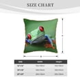 thumbnail image 4 of Fotbe Red-Eyed Tree Frog-1 Pattern Velvet Decorative Throw Pillow Covers with Elegant Piping, Soft Plush Cushion Cover for Sofa, Bed, Car, Office-20"x20", 4 of 8