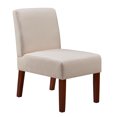 thumbnail image 6 of Zechuan 3 Pics Dining Table Set with Round Table and 2 Upholstered Chairs for Small Spaces, Beige, 6 of 10