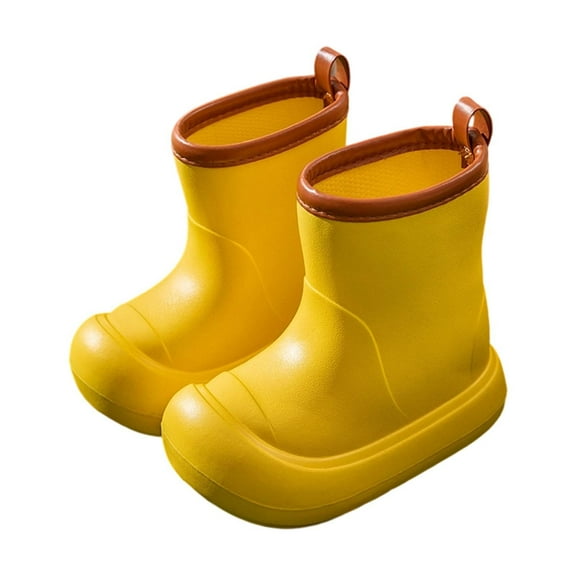 shoper Toddler Boys Boots for Outdoor Rainy Days Lightweight Short Ankle Boots Easy-on Comfortable Kids Footwear Durable Non- Sole Size 4-5