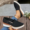 thumbnail image 5 of Black Ladies Slip On Low Shoes Wedge Heel Design Comfortable For Daily Wear And Leisure, 5 of 9