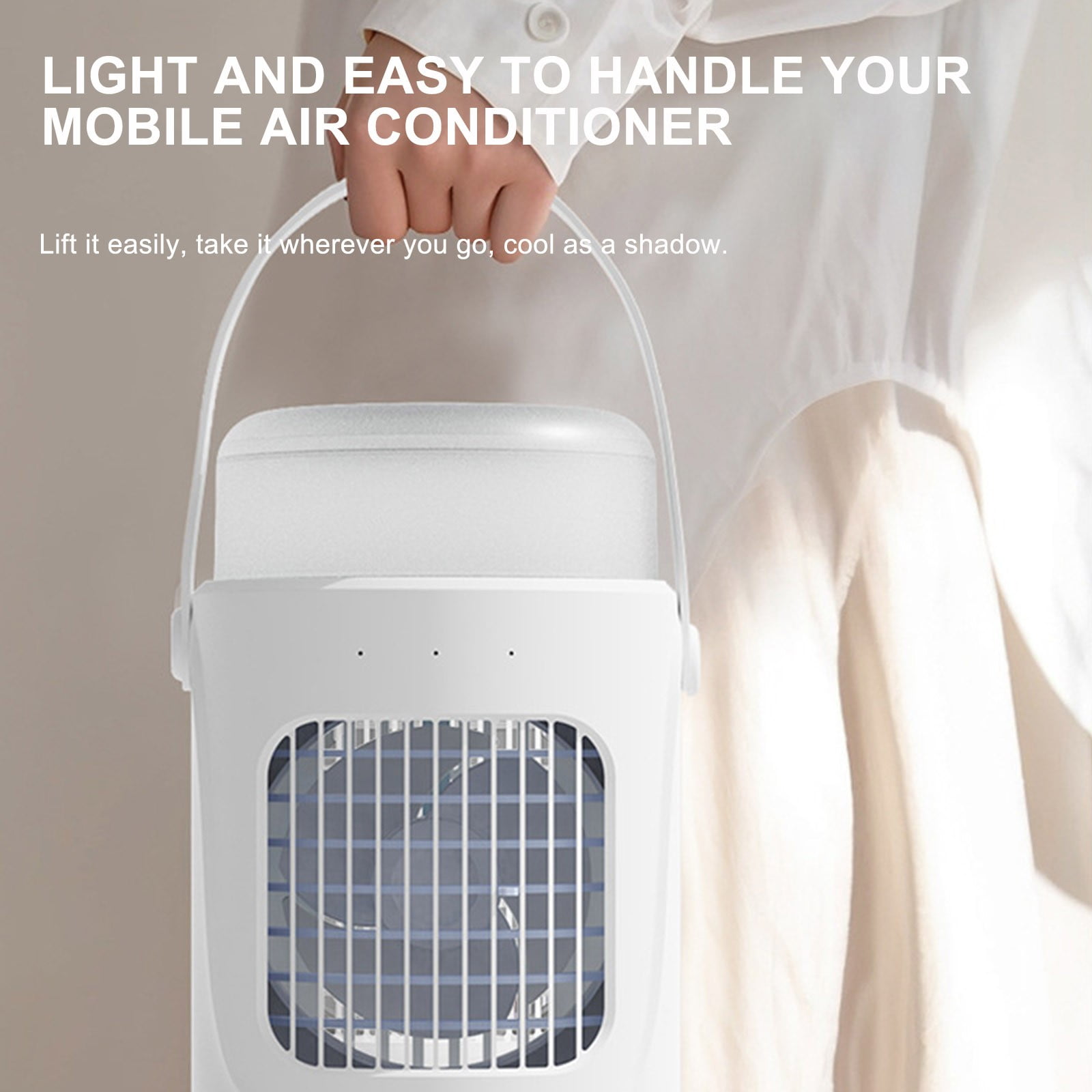 Small Portable Air Conditioners for Bedroom, PHIGZNT 800ML Evaporative Air Cooler Fan with 7 Colors Light, Cool Mist & 2/4H Timer, 3 Speeds, Mobile Personal Air Conditioners for Room/Office/Desk