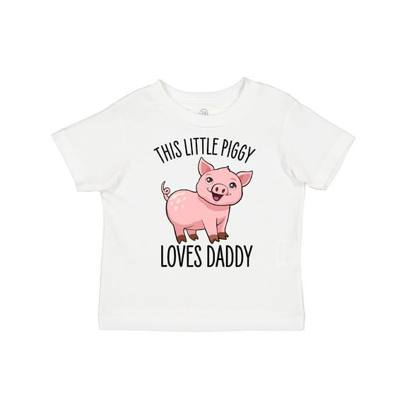 Inktastic This Little Piggy Loves Daddy- cute Boys or Girls Toddler T-Shirt