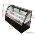 thumbnail image 2 of PreAsion Cake Glass Showcase Dessert Pie Bread Refrigerated Display 48" 220V, 2 of 7