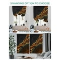 thumbnail image 4 of Brown Marble Tie Up Curtains for Windows 63 Inch Length Balloon Curtains Kitchen Adjustable Balloon Window Shade Gold Abstract Vintage Modern Ombre Art Tie Up Valance Bathroom Curtain Window 52"x63", 4 of 6