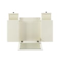 thumbnail image 6 of Linon Chelsea 2-Piece Vanity Set, Includes Vanity with Flip-Top Mirror, and Bench, White Finish with Beige Fabric, 6 of 29