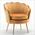 thumbnail image 3 of US Pride Furniture Cavett 28.3" Wide Velvet Barrel Chair with Gold Metal Legs, Mustard Yellow, 3 of 5
