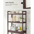 thumbnail image 4 of 3-Tier Bamboo Over The Toilet Storage - Adjustable Shelf Bathroom Organizer, Space-Saving & Easy Assembly, Fits Most Toilets, 4 of 9
