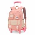 thumbnail image 3 of Wadan 17-Inch 6-Wheel Rolling Daily School Backpack – Stylish Trolley & Shoulder Bag for Girls, 3 of 9