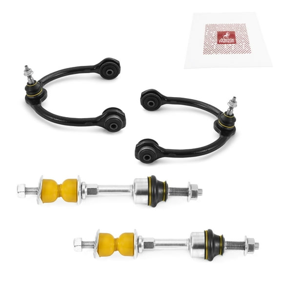 Metrix Premium Chassis Parts - 4 PC Front L/R Upper Control Arm & Front Sway Bar Stabilizer End Link Kit Fits 05-08 Ford F-150 RWD, 06-08 Lincoln Mark LT RWD, RK80306, RK80308, K80337