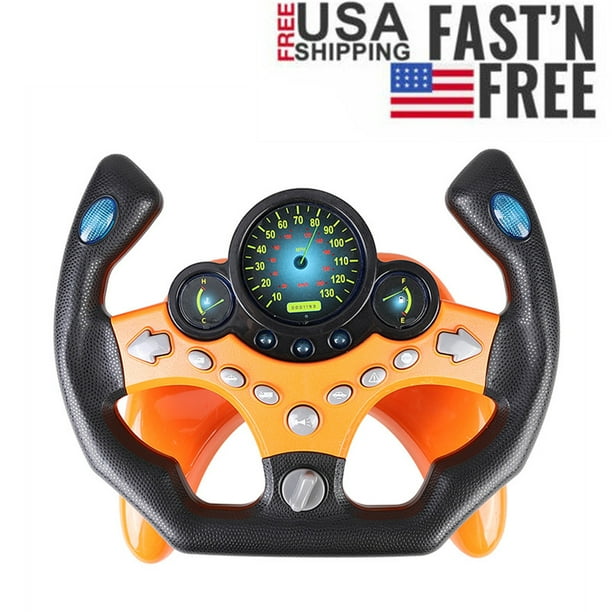 steering wheel toy with screen