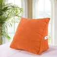 thumbnail image 2 of 2X Solid Color Reading Backrest Cushion Wedge Pillow Thick Corduroy Lumbar Back Pad, 2 of 7