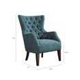 thumbnail image 3 of Gracie Mills Herringbone Wing Chair Button Tufted Flared Arms GRACE-3388, 3 of 4