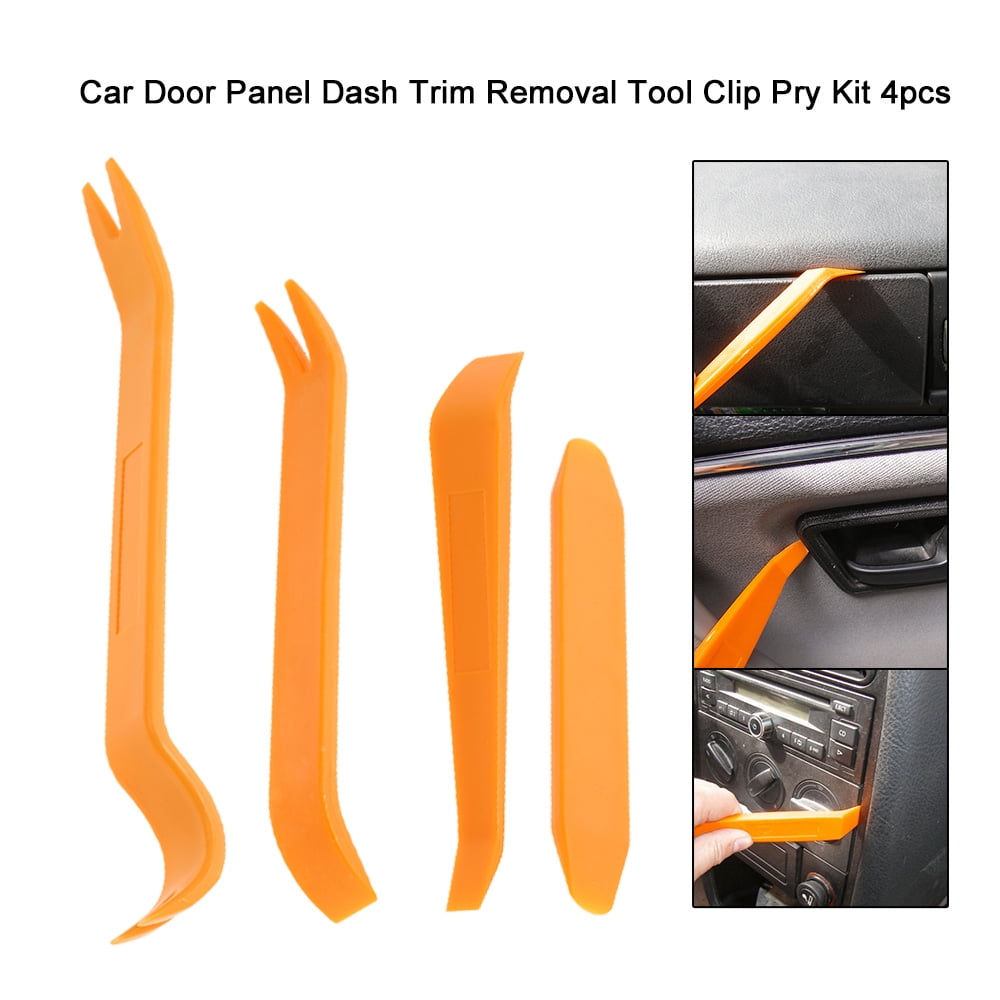 Car Door Trim Removal Tool Pry Panel Dash Radio Body Clip Installer Kit 4Pcs