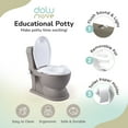 thumbnail image 2 of Dolu Nuve Educational XL Potty, Flip-Top Lid for Children 18 Months & Up, Grey, 2 of 6