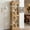 Light Oak, variant on HIUU 71"H Cherry Curio Display Cabinet with LED Lights,Tall Thin Storage Cabinet with Glass Doors,Freestanding Display Cabinets,Wood Cabinets for Living Room, Kitchen