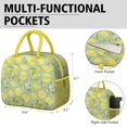 thumbnail image 6 of Lunch Bag Lunch Box for Women Reusable Insulated Lunch Bags,Water-Resistant Lemon Print Cooler Lunch Tote Bag, Large Capacity for Work Travel Picnic, 6 of 6
