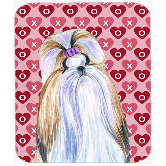 Shih Tzu Hearts Love And Valentines Day Portrait Mouse Pad, Hot Pad Or Trivet