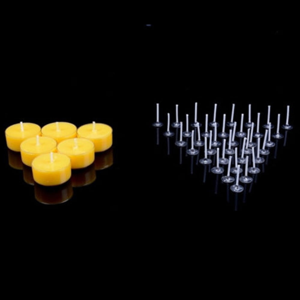 JilgTeok 4 Packs 100pcs Pre-Waxed Cotton Candle Wicks with Metal Sustainers for Candle Making DIY, Wax Melts, Soy Candles, Essential Oil Candles, Home Craft Supplies