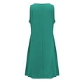 thumbnail image 4 of Ashirexll Midi Dresses for Women, Flowy Dresses for Women, Fashion Summer Casual V-Neck Sleeveless Solid Color Long Maxi Dress, 4 of 6