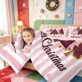 thumbnail image 4 of Manfei Cartoon Christmas Animals 7-Piece King Bedding,Merry Xmas King Bed in a Bag,Pink Reversible, 4 of 7