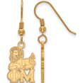 thumbnail image 1 of Ss/Gold Plated Sterling Silver With Gp Logoart Phi Mu Small Dangle Earrings (35 X 11) Made In United States gp037phm, 1 of 5