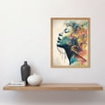 thumbnail image 2 of Sensual Woman Female Profile Portrait Soft Pastel Colour Modern Watercolour Painting Art Print Framed Poster Wall Decor 12x16 inch, 2 of 5