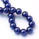 thumbnail image 4 of Baking Painted Glass Pearl Bead Strands Pearlized Round Dark Blue 3~4mm Hole: 0.5mm about 195pcs/strand 23.6 inch, 4 of 4