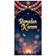 thumbnail image 3 of Ramadan Kareem Backdrop Banner Decorative Lanterns Mosque Design for Eid Mubarak Party Islamic Celebration Photography Props Home Decor Background, 3 of 4