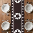thumbnail image 6 of Western Star Tribal Table Runner - 72 Inch Long, Kitchen Dining Table Runner Dresser Scarves, Brown Texas Ethnic Stars Abstract Art Farmhouse Decor for Coffee Tables Wedding Party Banquet, 6 of 8
