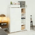 thumbnail image 4 of GVN Bedroom Armoire Wardrobe Closet Clothes Storage,Clothes Foldable Armoire Wardrobe Closet with 12 Cubby Storage, 4 of 10