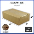 thumbnail image 2 of EcoSwift Brand Premium 8x5x4 Cardboard Boxes Mailing Packing Shipping Box Corrugated Carton 23 ECT, 8"x5"x4", Brown, 75-Pack, 2 of 6