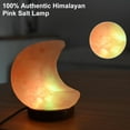 thumbnail image 3 of FANHAO Himalayan Pink Moon Salt Lamp,5.3 inch Multicolor LED Salt Lamp and Wooden Base Bedroom, 3 of 7