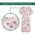 thumbnail image 2 of Women's Adaptive Poly / Cotton Backwrap Gown (Pink With Flowers 03, X-Large), 2 of 5