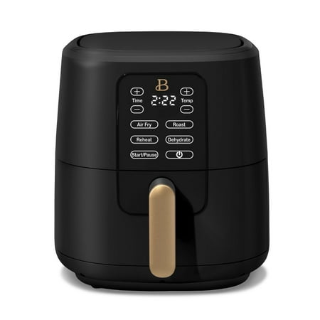 Beautiful 6 qt Air Fryer with Touch-Activated Display  Black Sesame by Drew Barrymore