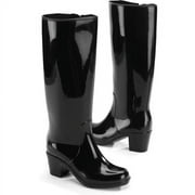 Women's Zipper Heel Rain Boots