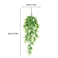 thumbnail image 3 of Bewildely ABS falso ratán colgante de pared simulación decorativa Color sólido vivo hogar Oficina de comedor planta Artificial Decoración Verde, 3 of 6