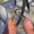 thumbnail image 4 of vylahjewellery Emerald Cut Diamond Engagement Comfort Fit Ring for Her 10K Vermeil Yellow Gold Solitaire Promise Ring Hidden Halo Moissanite Wedding Anniversary Ring, 4 of 6