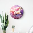 thumbnail image 4 of 12 Inch Wall Clock Battery Operated Silent Clock Decorative for Office, Kitchen, Outdoor, Living Room，Unicorn with aLilac Mane on aRainbow Beautiful Design, 4 of 4