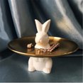 thumbnail image 1 of SMihono Ceramic Rabbit Tray In The Living Room, Light Luxury Cake, Snacks, Jewelry, Keys, Cosmetics, Storage Tray Home Decoration on Clearance, 1 of 5