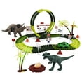thumbnail image 2 of Dinosaur Toys Race Track Set Bridge DIY Educational Create for Birthday Ages 137 PCS, 2 of 10