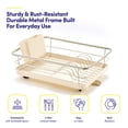 thumbnail image 3 of 3-Piece Multi-Functional Dish Drying Rack with Drain Board & Utensil Holder, Beige, 3 of 5