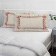 thumbnail image 4 of Pink Floral Pillow Covers Queen, Spring Farmhouse Flowers Watercolor Soft Brushed Microfiber Breathable Throw Pillow Covers, Decorative Pillowcase with Zipper for Couch Sofa Bedroom 20"x30", 4 of 9