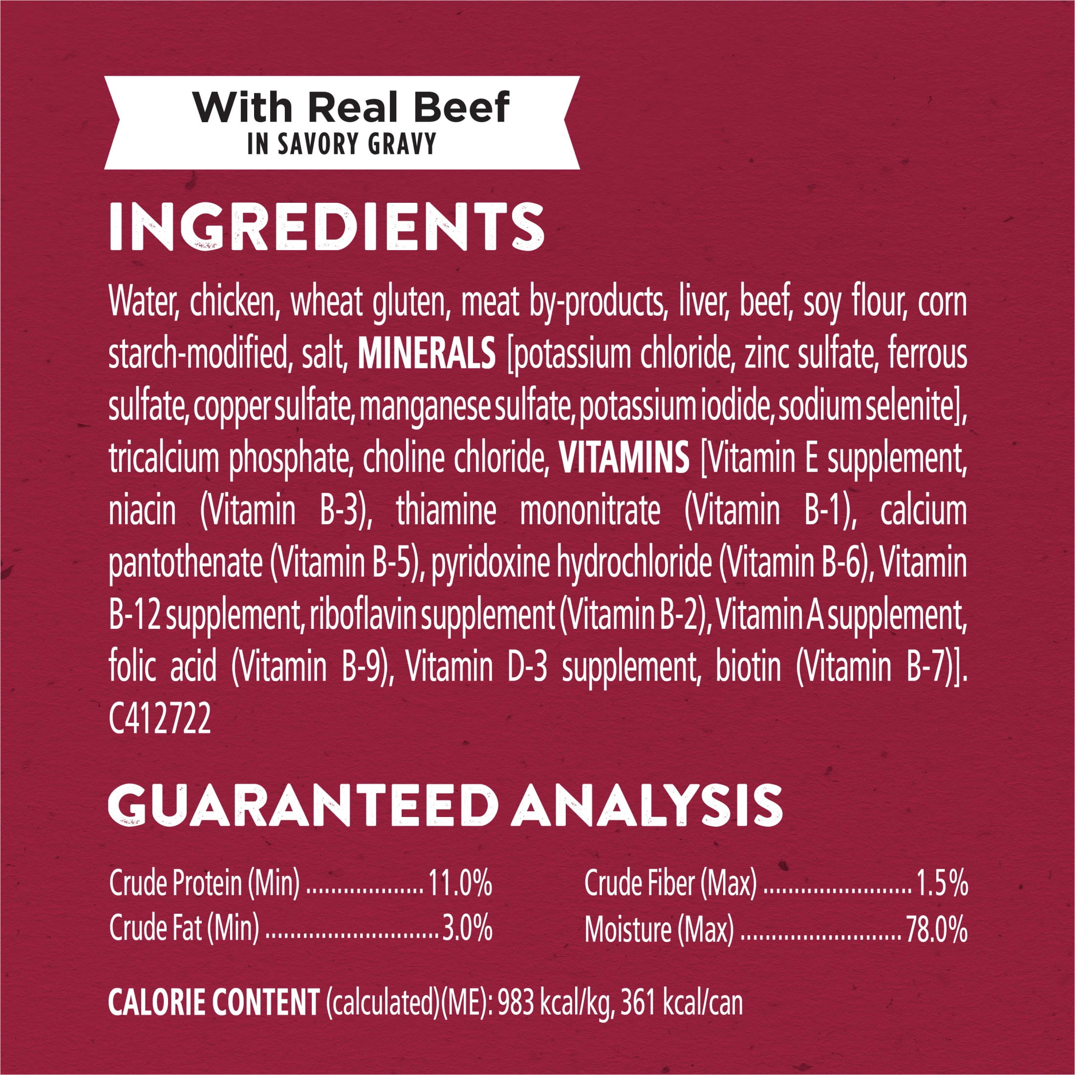 Purina Dog Chow High Protein Dog Food Wet Recipe With Real Chicken or Real Beef In Savory Gravy Variety Pack, 13 oz.