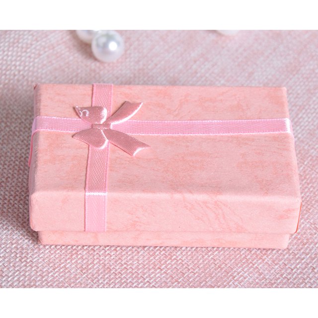 Joyero de diseño moderno de gran tamaño de 5 x 8 pulgadas, caja rectangular con lazo, caja de papel con forma de nube, caja para juego de anillos rojos