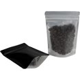 thumbnail image 1 of Matte Black Stand Up Clear Mylar Pack Heat Seal Zipper Bag Grocery for Zip Resealable Airtight Aluminum Lock Food Storage Pouches with Window (50, 6x9.3 inch), 1 of 5