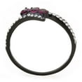 thumbnail image 3 of Luxe Jewelry Designs Women's Black Ion Plated Stainless Steel Ring with Cubic Zirconia Fuchsia -, 3 of 4