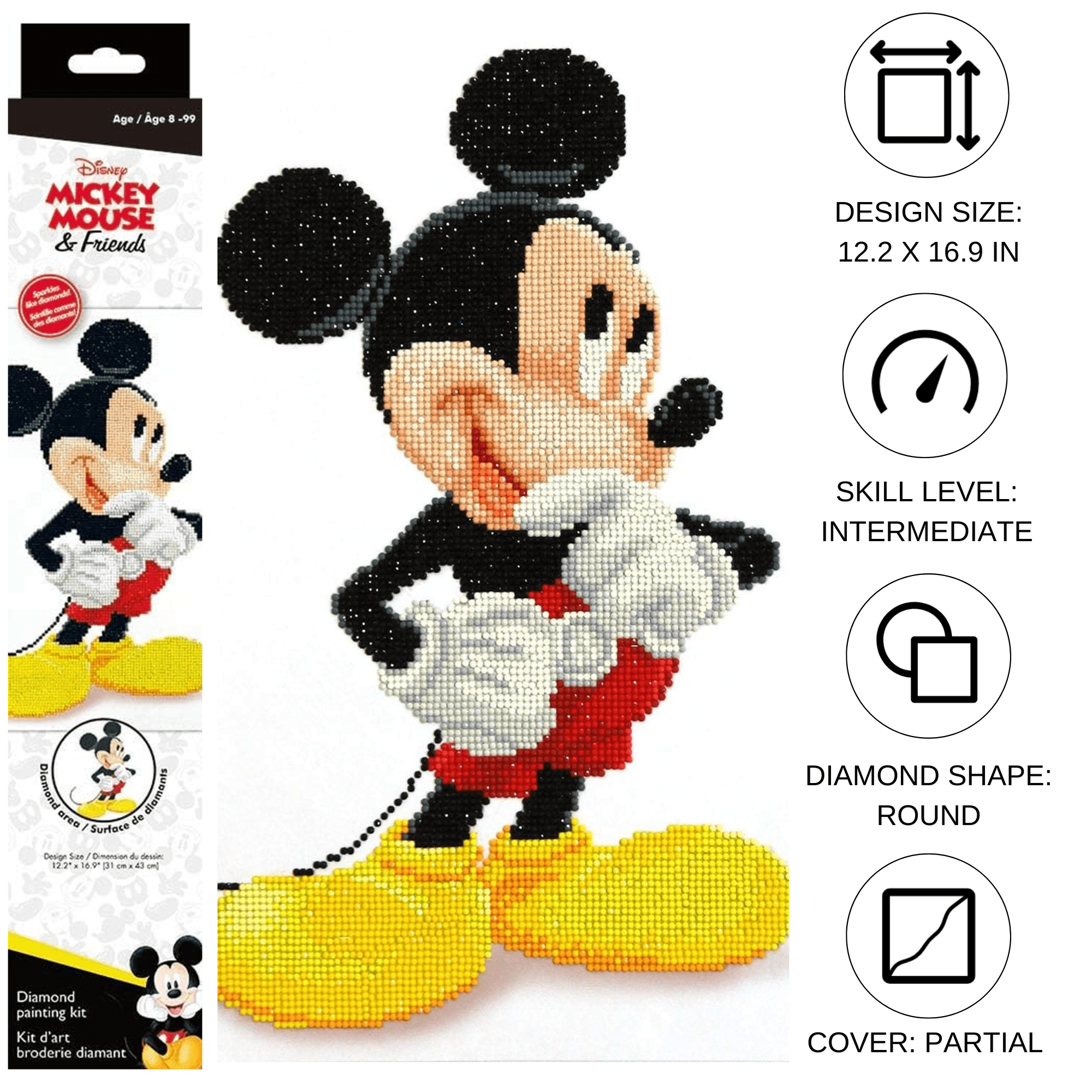 Diamond Painting Kit Intermed Mickey
