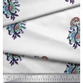thumbnail image 2 of Soimoi Polyester Crepe Fabric Leaves,Floral & Paisley Block Decor Fabric Printed Yard 52 Inch Wide, 2 of 3